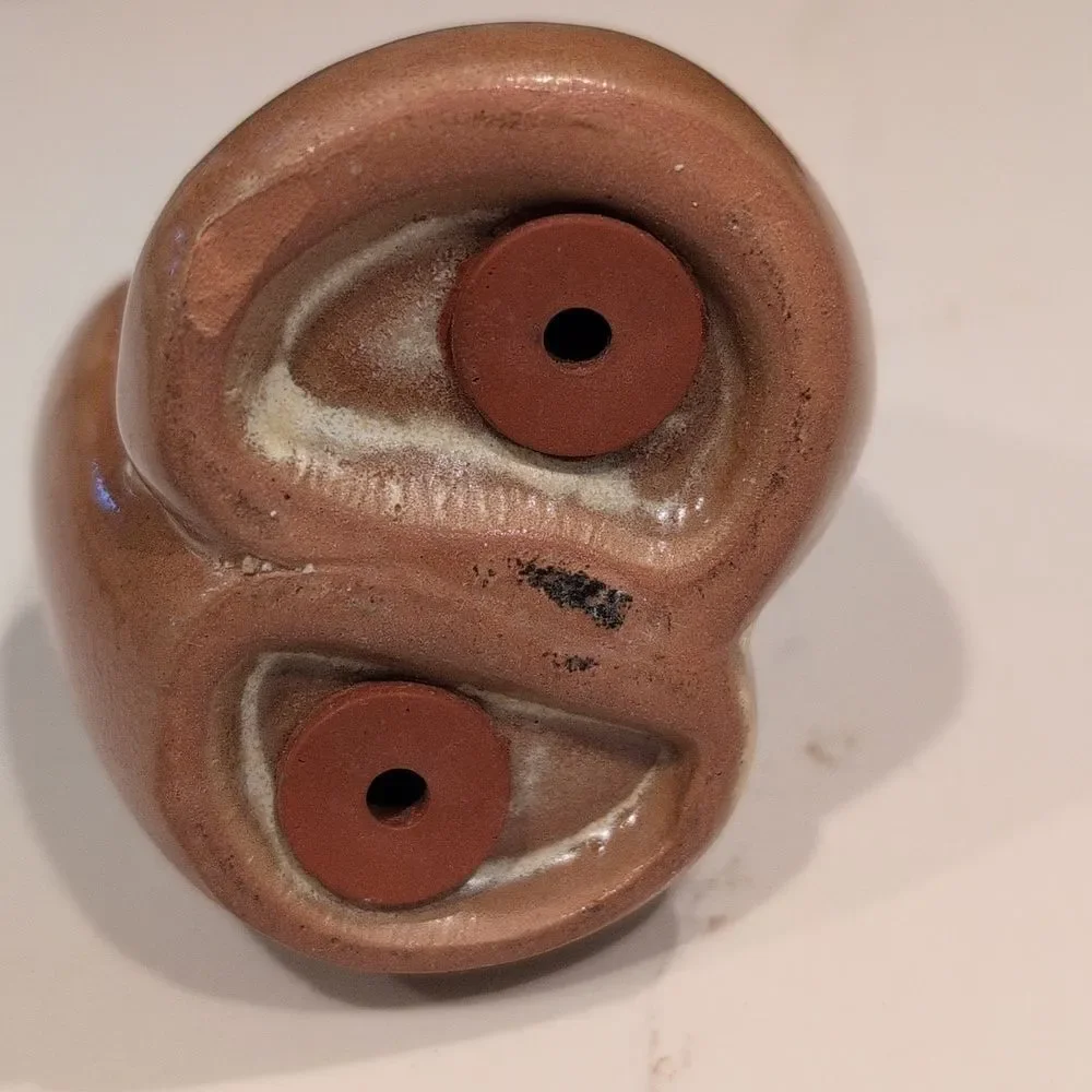 Frankoma Pottery Desert Gold Lazy Bones Vintage Salt and Pepper Shaker Set